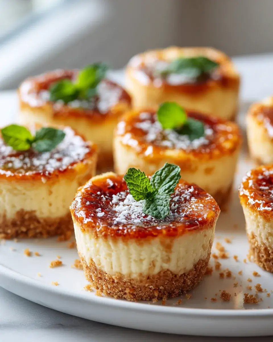 Mini Creme Brulee Cheesecakes