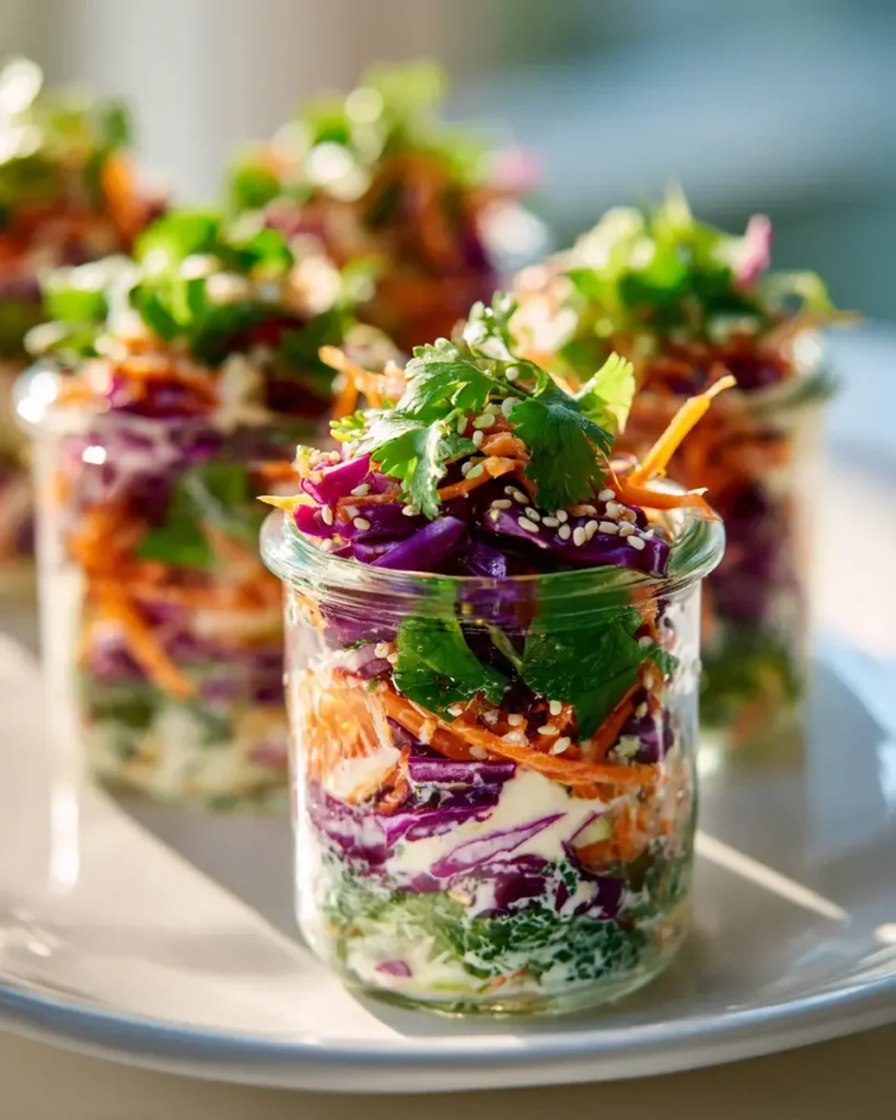 Party Snack Hit: Mini Slaw Gläser mit frischen Kräutern – Snackerra
