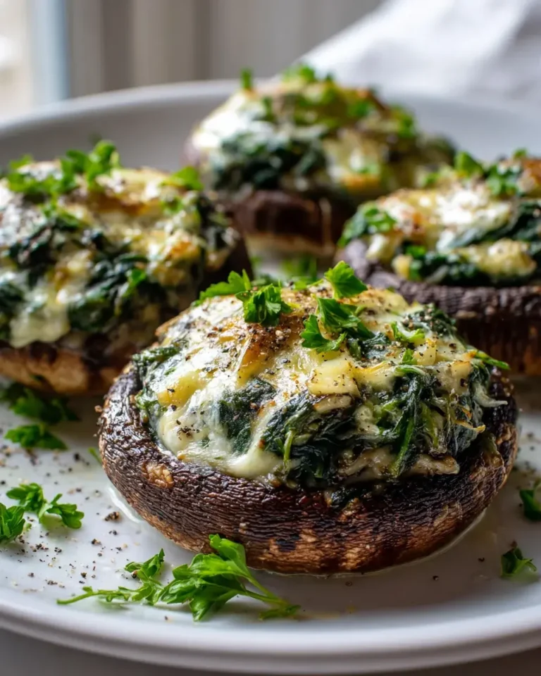 Mozzarella-Spinat gefüllte Portobello: Schnell & Lecker! – Snackerra