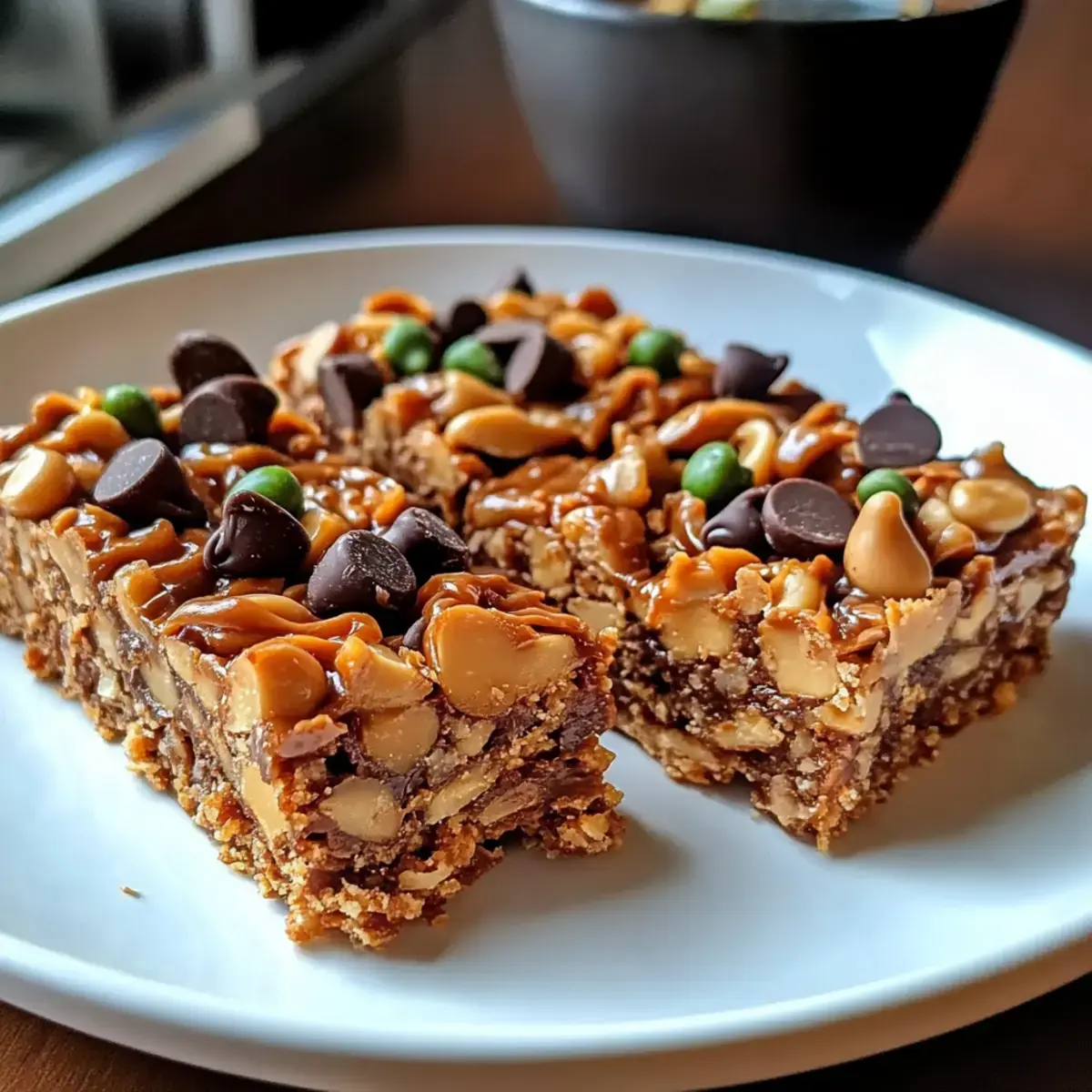 No-Bake Schokoladen-Erdnussbutter-Riegel