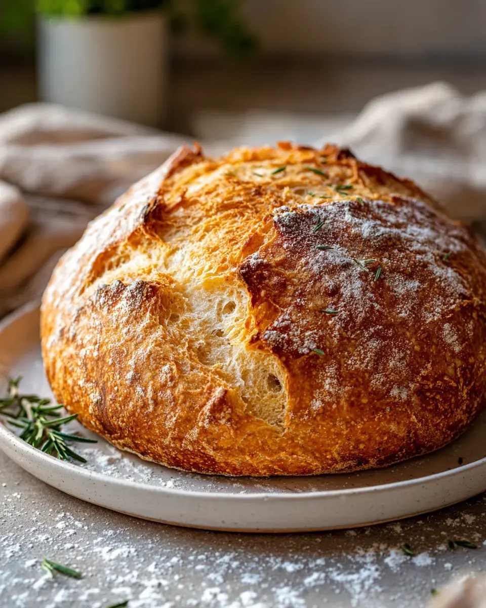 No Knead alkoholfreies Bierbrot