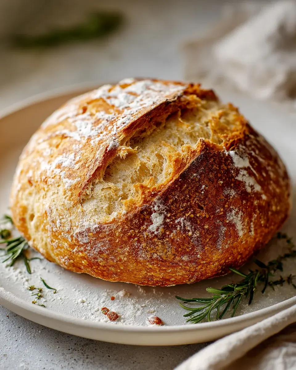 No Knead alkoholfreies Bierbrot