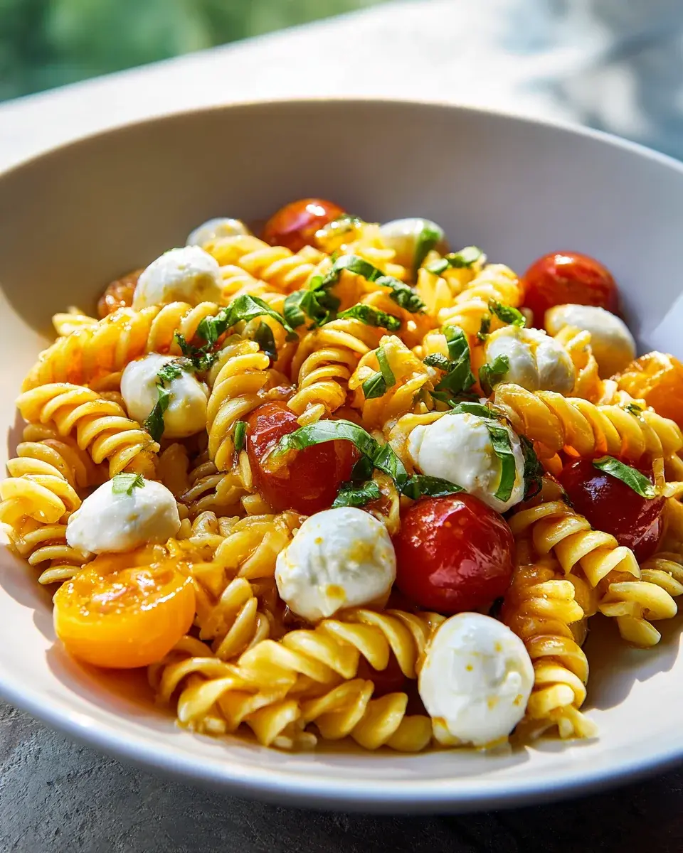 Nudelsalat Mit Mozzarella Und Kirsch Extracttomaten Nach Tim Mylzer