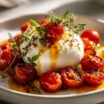 Ofengebackene Burrata Kirschtomaten Kryuter