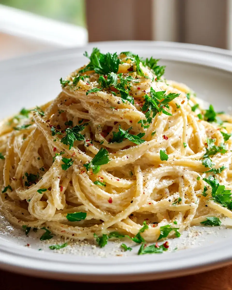 One Pot Creamy Garlic Pasta