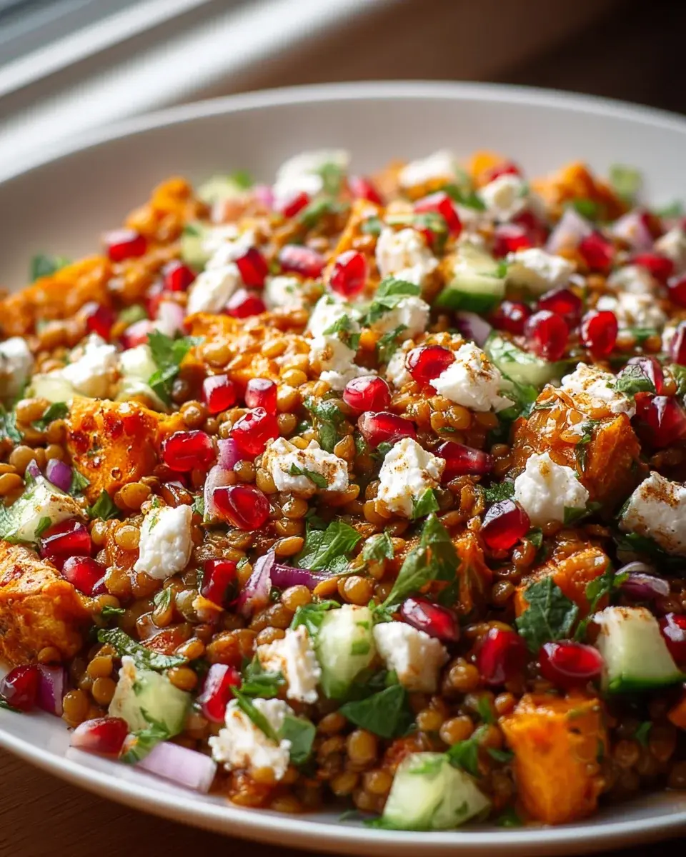 Orientalischer Linsensalat Feta 2