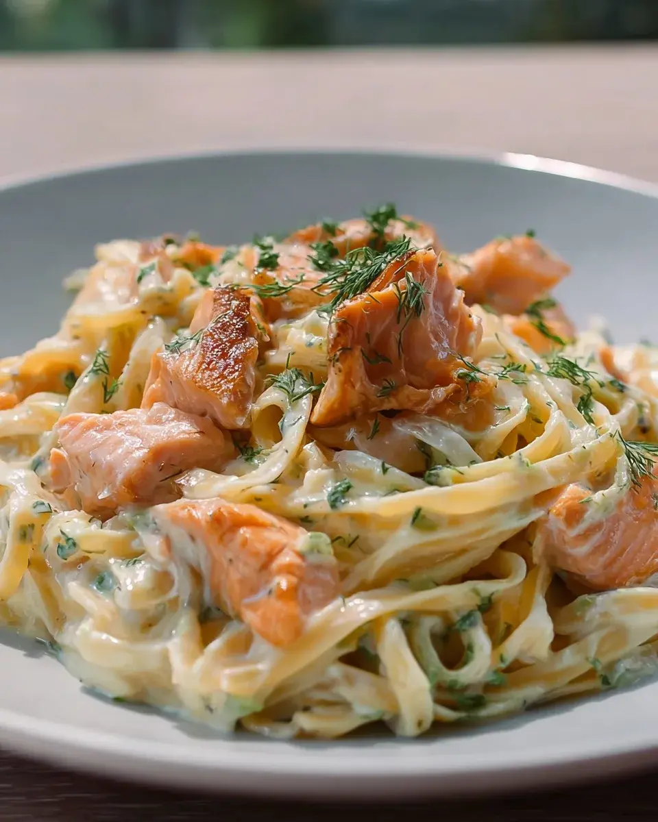 Pasta Mit Lachs Und Sahnesosse