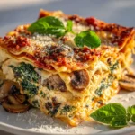 Pilz Spinat Lasagne