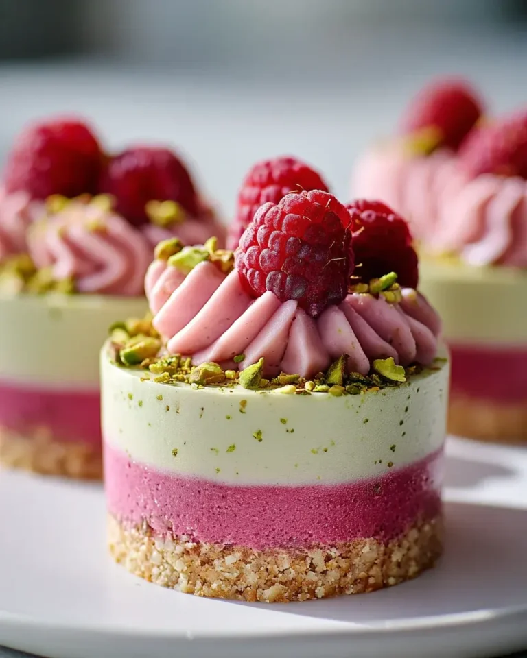 Himbeer-Pistazien-Mousse-Törtchen: Ein Genuss für Feinschmecker!