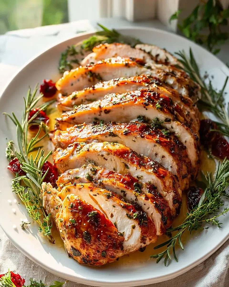 Roasted Turkey Breast With Garlic Herb Butter 2