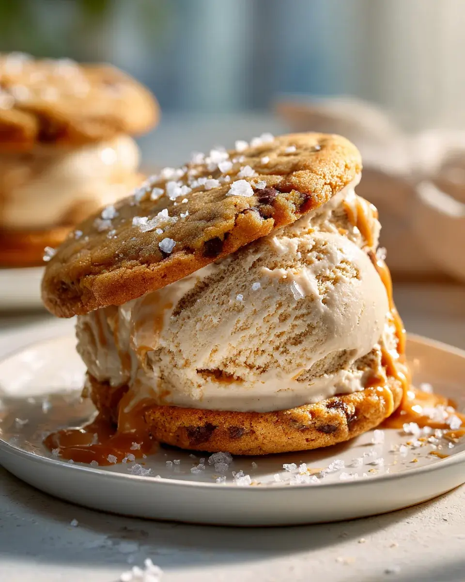 Salted Caramel Ice Cream Sandwiches