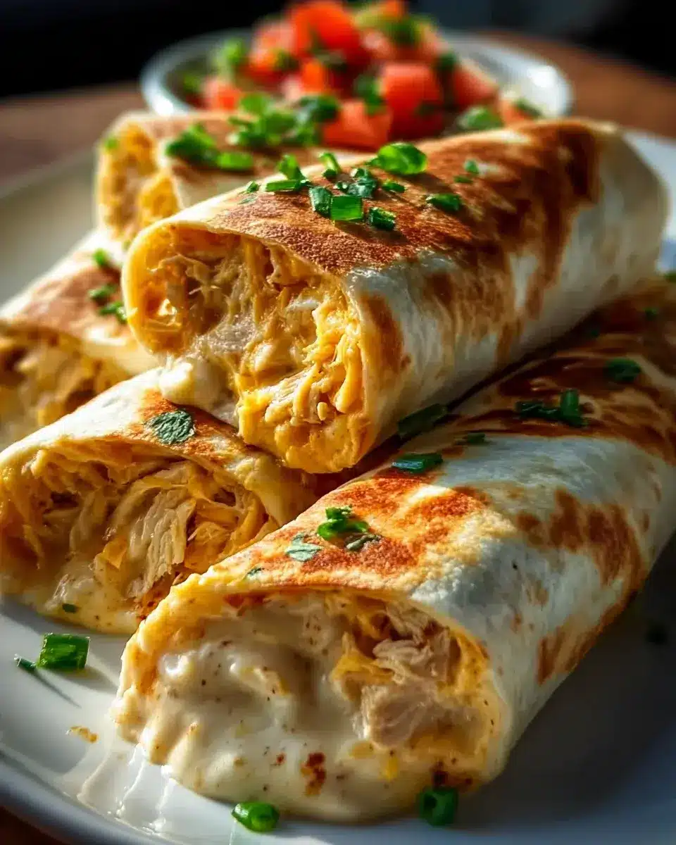 Schnelle Käse Knoblauch Hähnchen Wraps für den Genuss! 4 Schnelle Kase Knoblauch Hahnchen Wraps