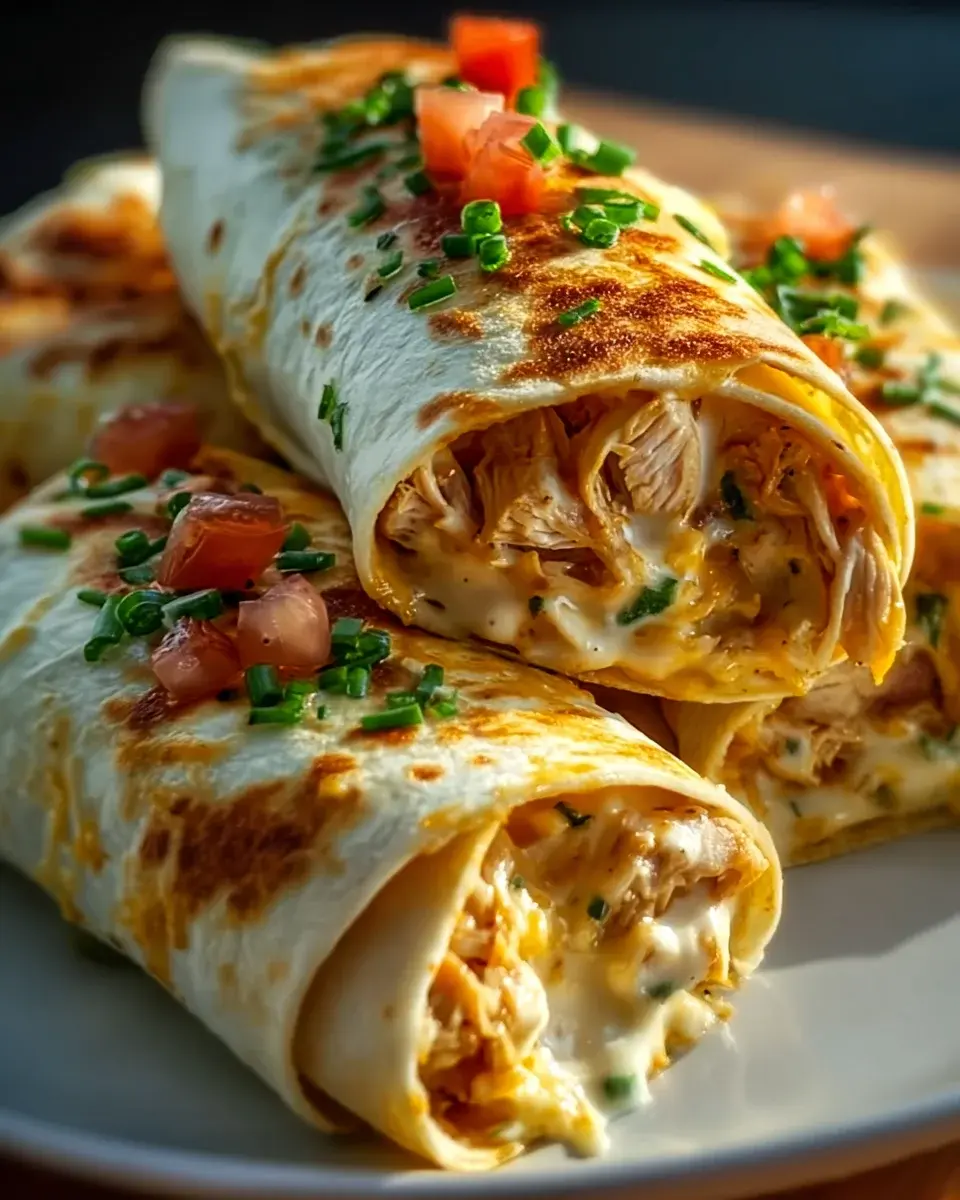Schnelle Kase Knoblauch Hahnchen Wraps