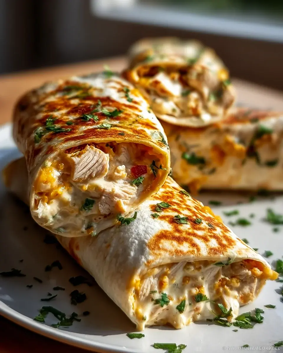 Schnelle Kyse Knoblauch Hyhnchen Wraps