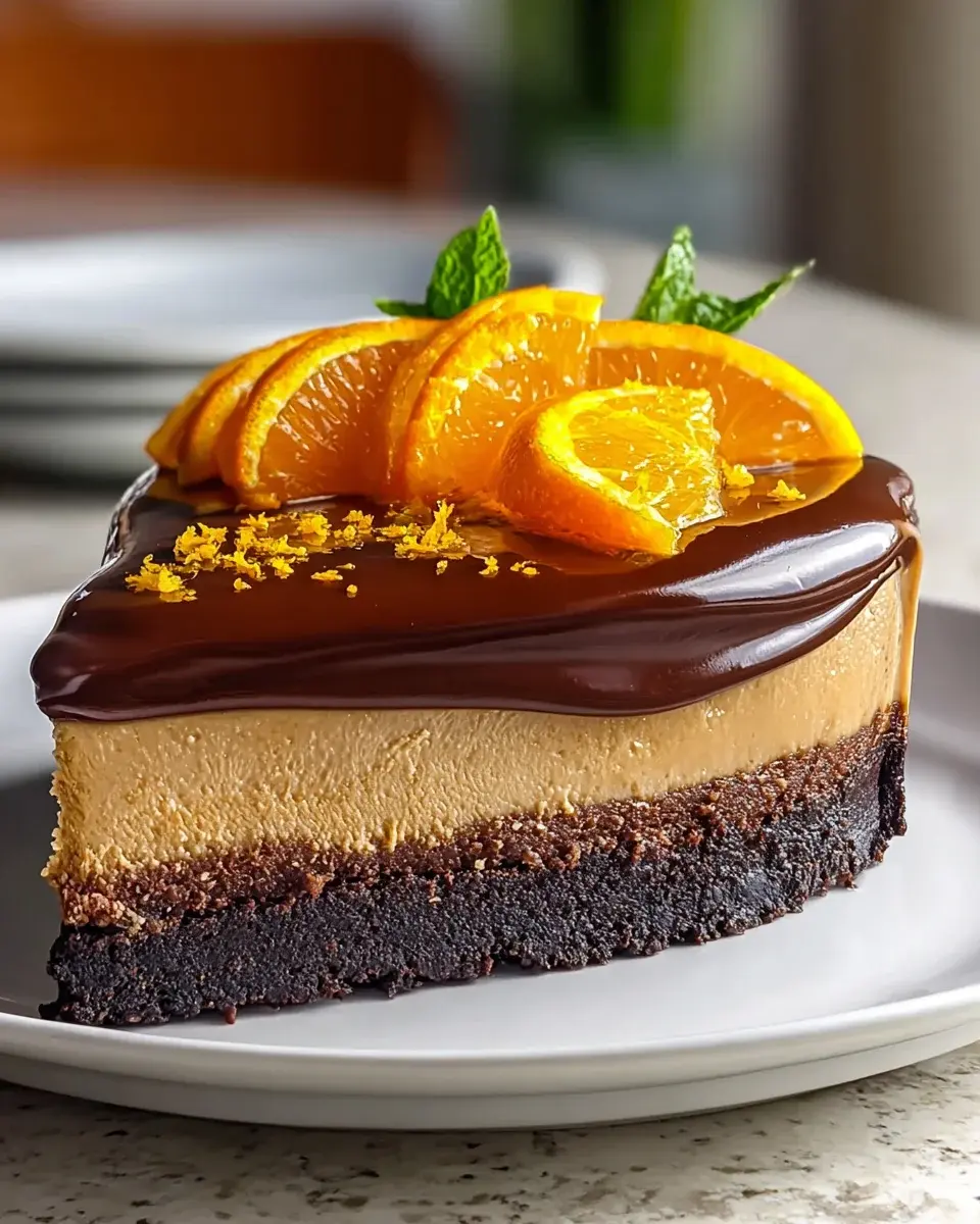 Schokoladen Orangen Cheesecake