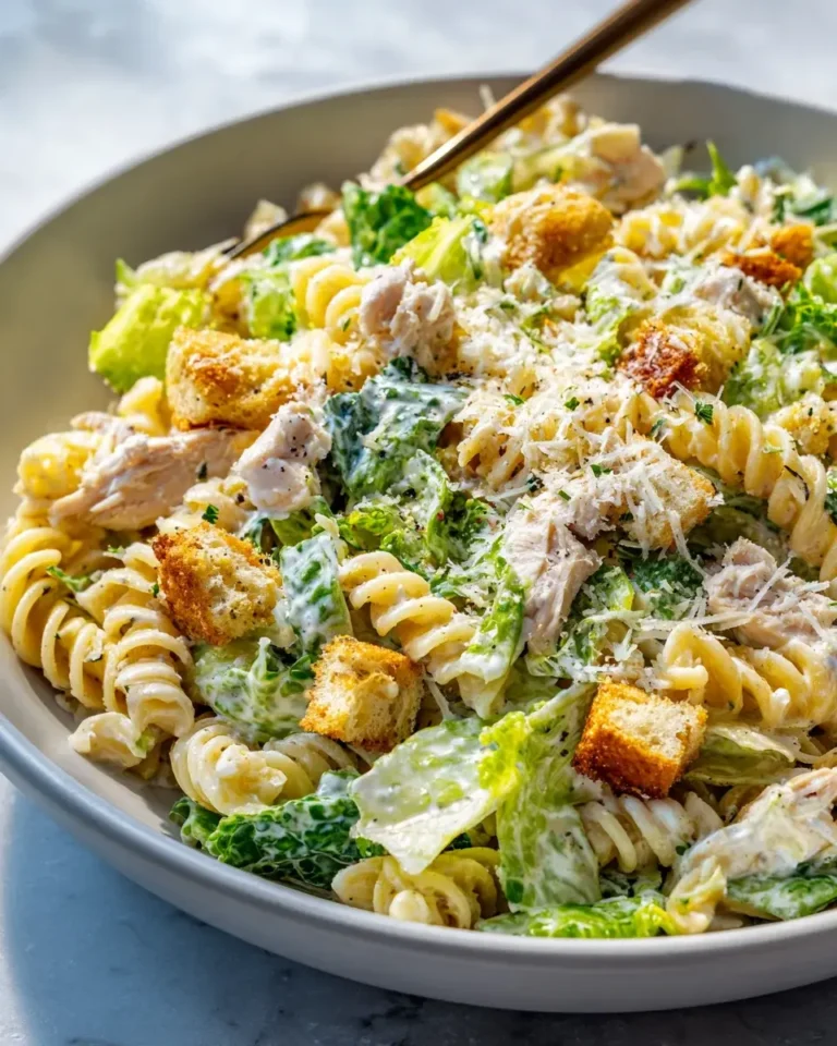 Einfacher Hähnchen Caesar Nudelsalat – Schnell & Lecker! – Snackerra