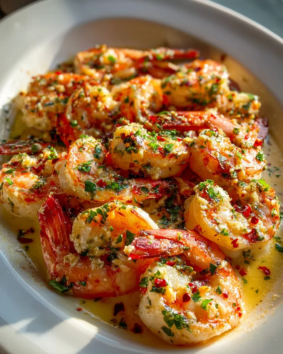 Spicy Greek Shrimp Scampi