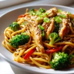Sticky Garlic Chicken Noodles 1