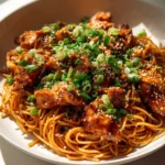 Sticky Garlic Chicken Noodles 5