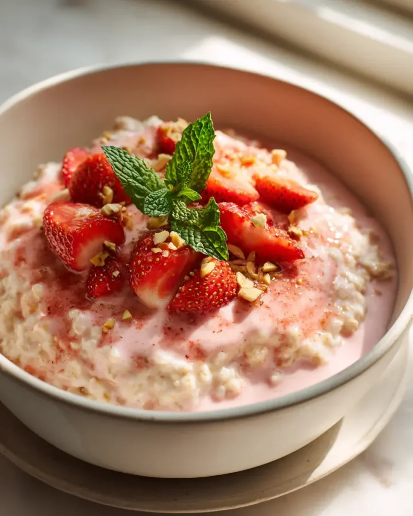 Cremige Erdbeer-Sahne Haferbowl – Dein perfektes Frühstück! – Snackerra