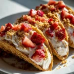 Strawberry Crunch Cheesecake Tacos