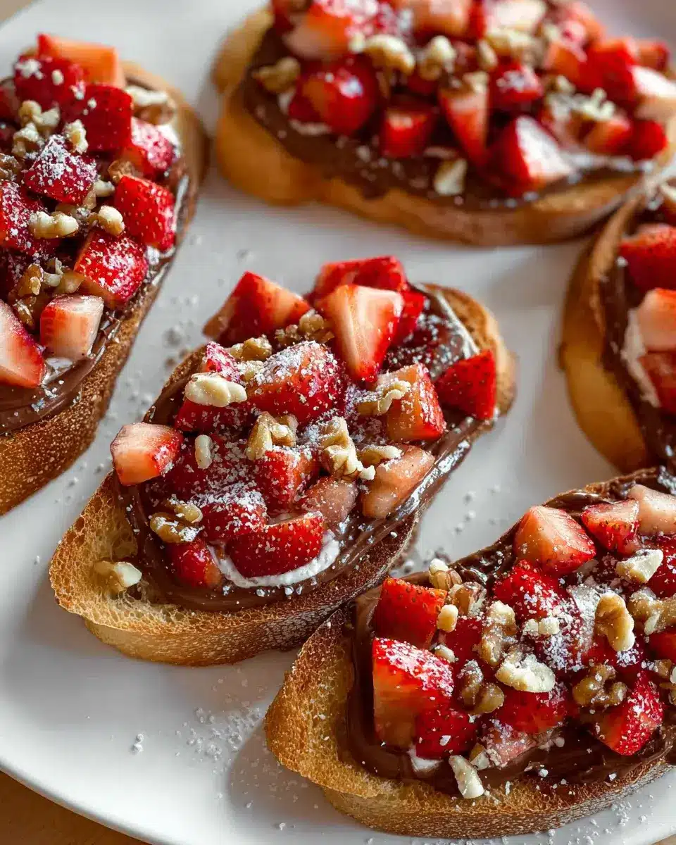 Strawberry Dessert Bruschetta Recipe