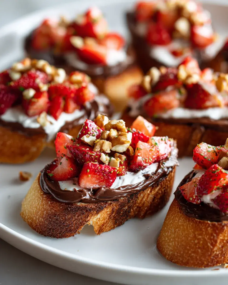 Strawberry Dessert Bruschetta Rezept