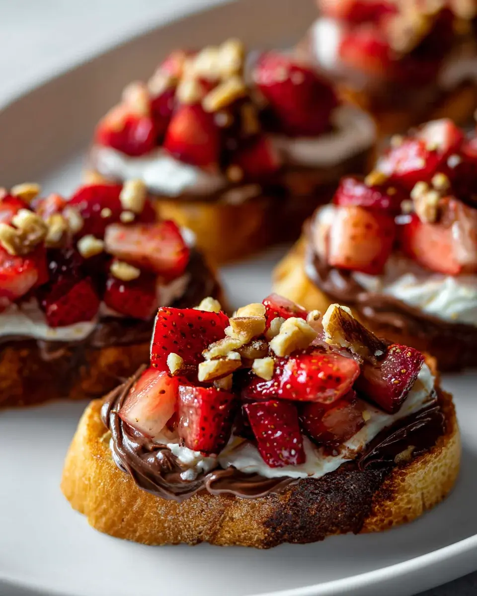 Strawberry Dessert Bruschetta Rezept