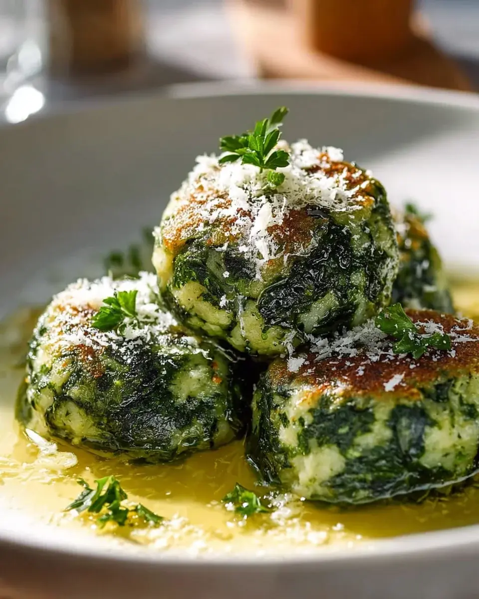 Sudtiroler Spinatknödel Mit Butter Und Parmesan