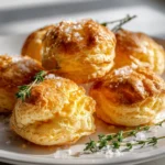 Sweet Savory Cheese Puffs Honey Drizzle