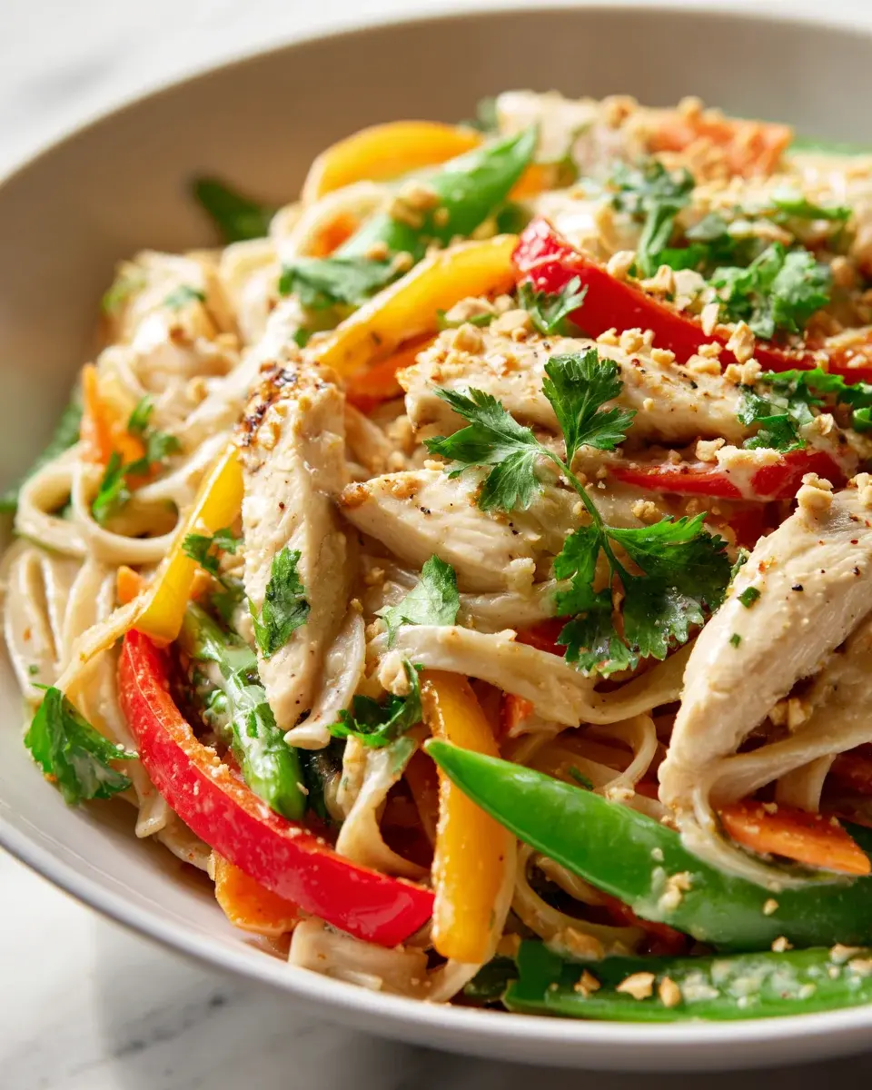 Thai Coconut Chicken Noodle Stir Fry
