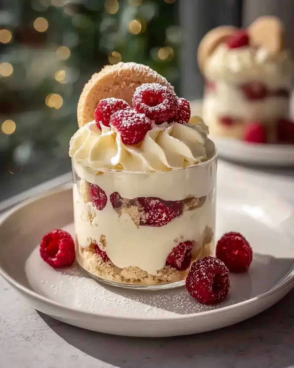 Vanillekipferl Dessert Mit Himnon-alcoholic beeren