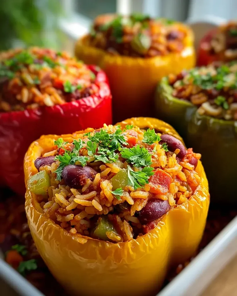 Vegetarische Gefüllte Paprika mit Reis: Schnell & Einfach! – Snackerra