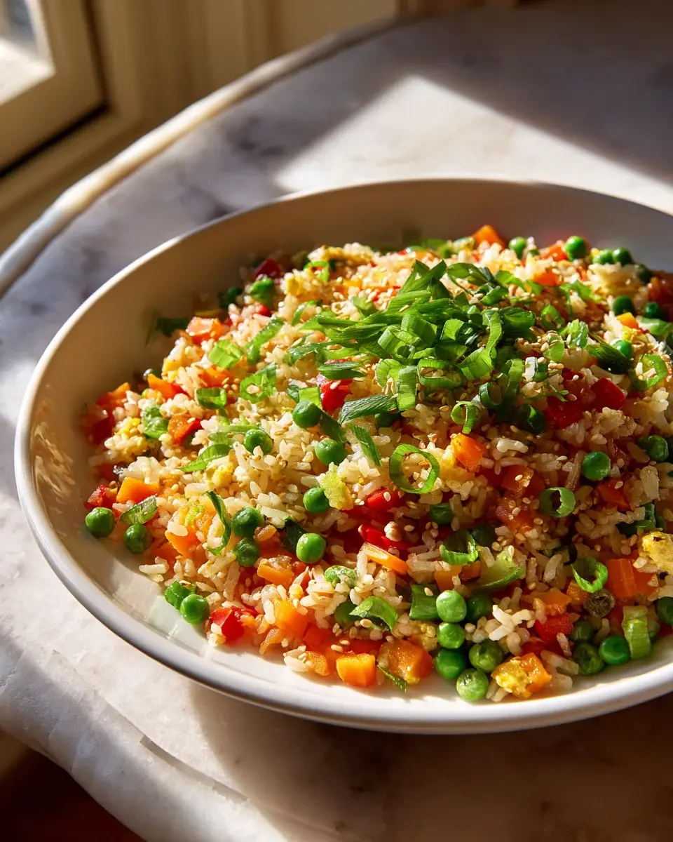 Veggie Fried Rice mit Sesam