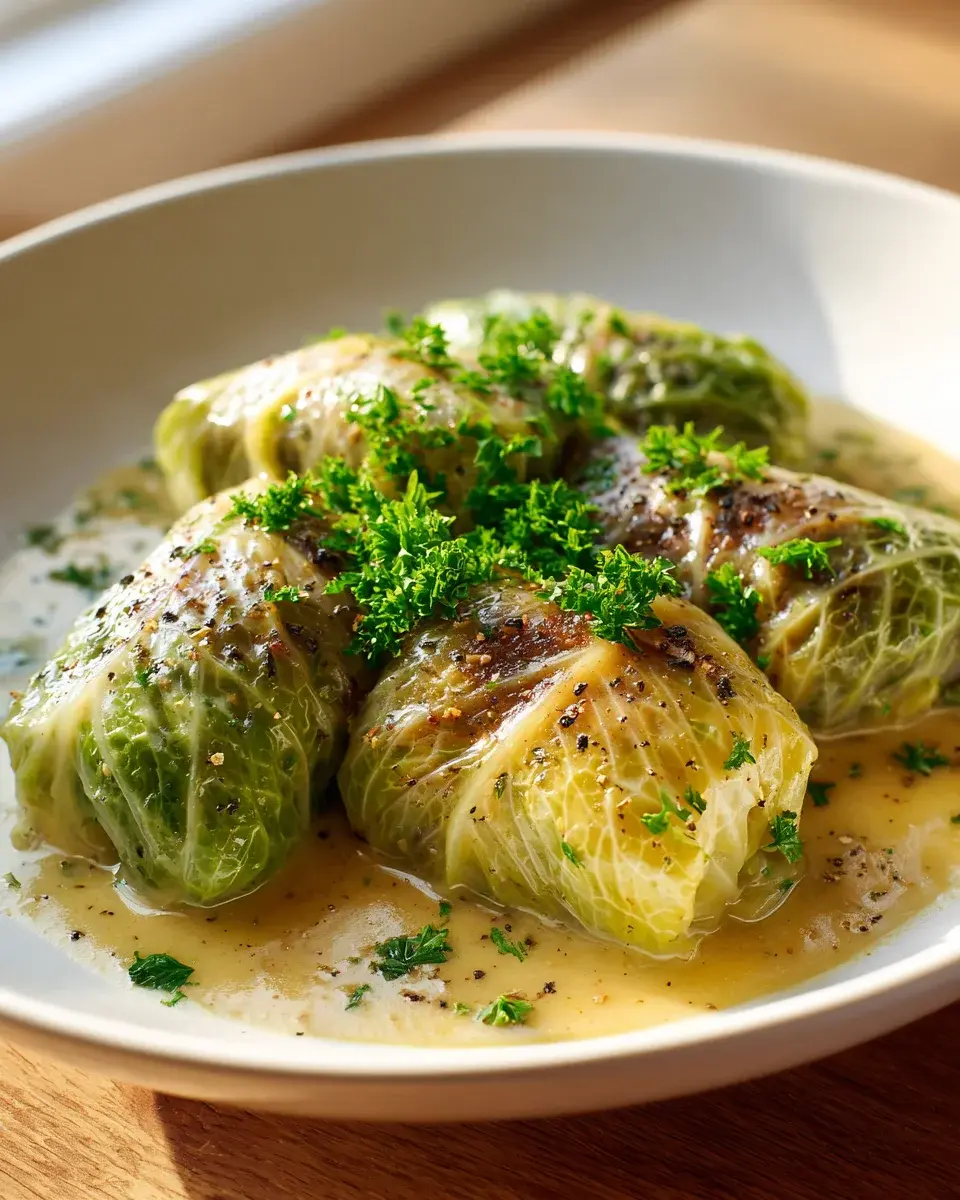 Wirsingrouladen Mit Senfsauce