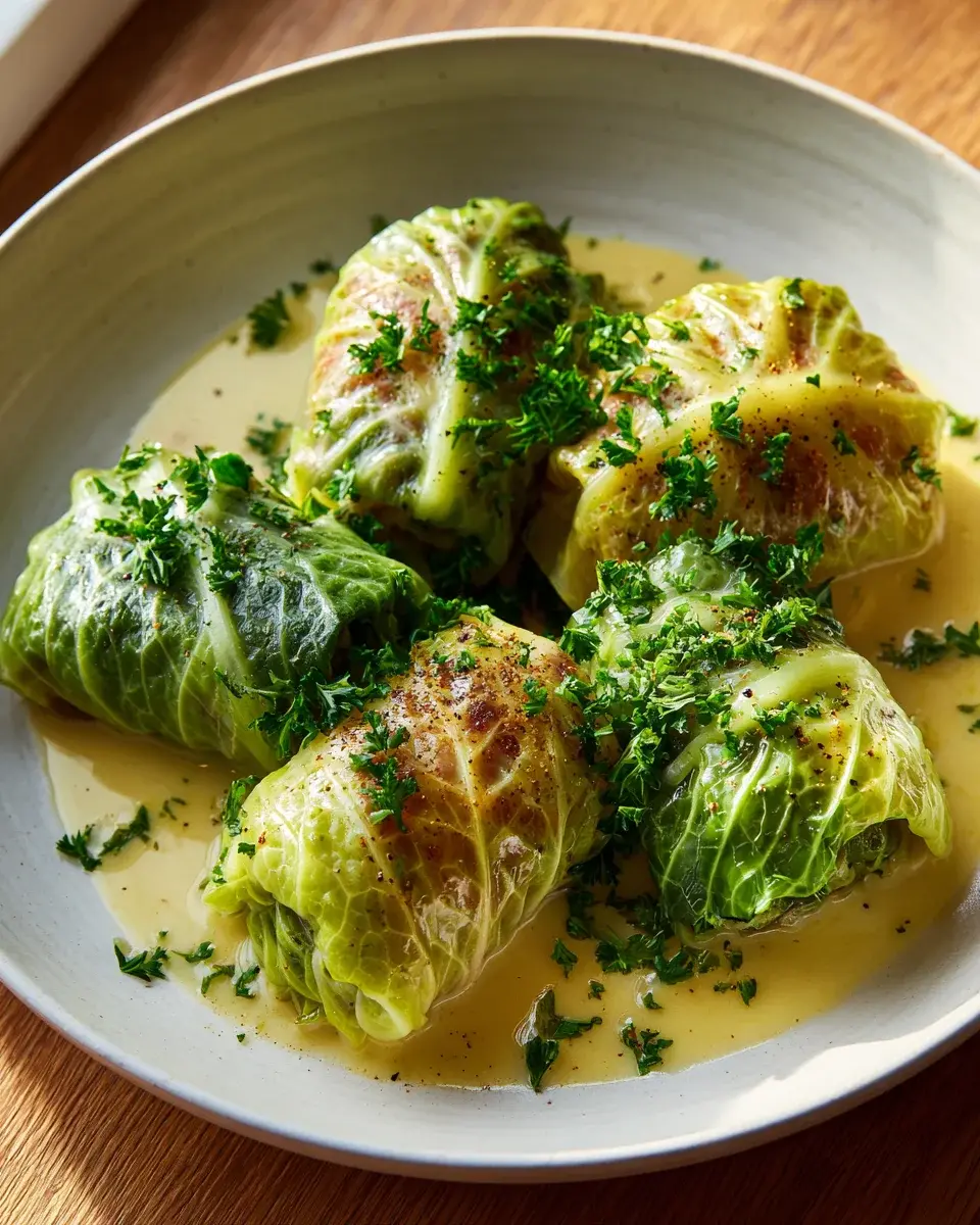 Wirsingrouladen Mit Senfsauce
