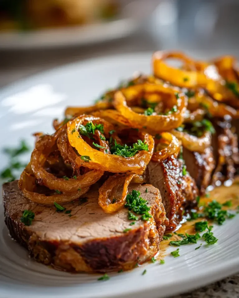 Bestes Zwiebelrostbraten Rezept: Zartes Beef & knusprige Zwiebeln. – Snackerra