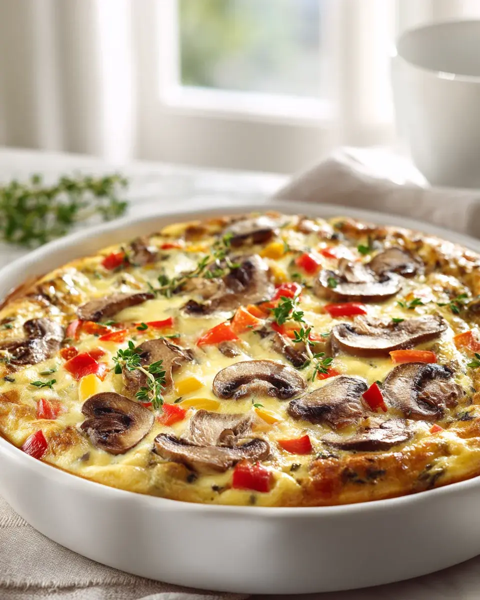 creamy mushroom breakfast casserole