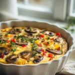 creamy mushroom breakfast casserole