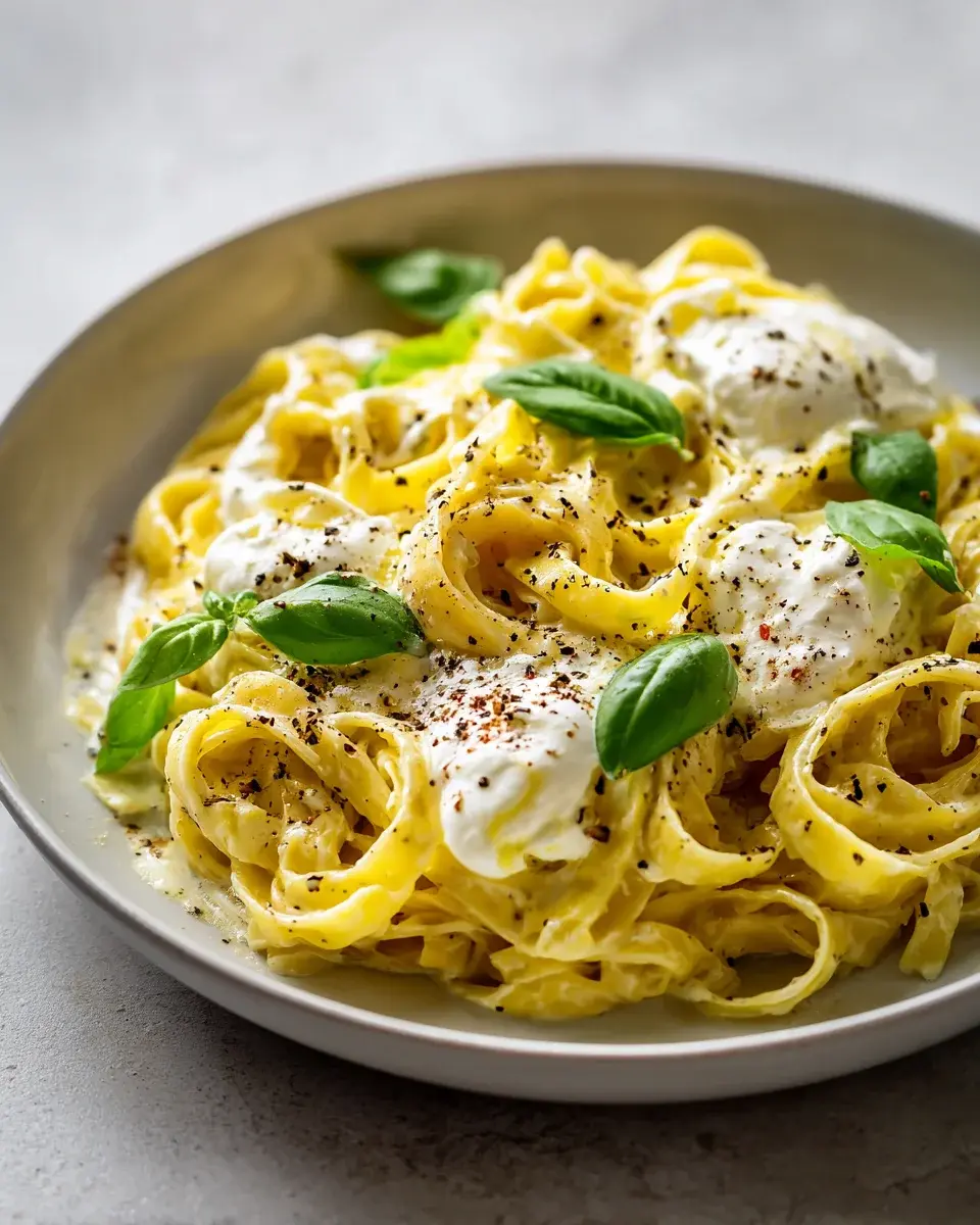 cremige burrata pasta