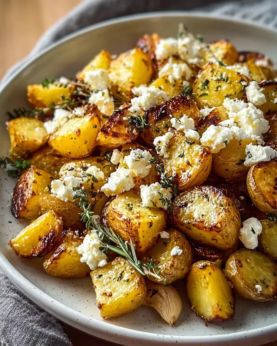 geröstete kartoffeln feta knoblauch