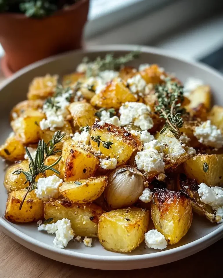 Geröstete Kartoffeln mit Feta und Knoblauch – Ein Genuss! – Snackerra