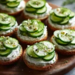 Alles Bagel Gurkenhäppchen