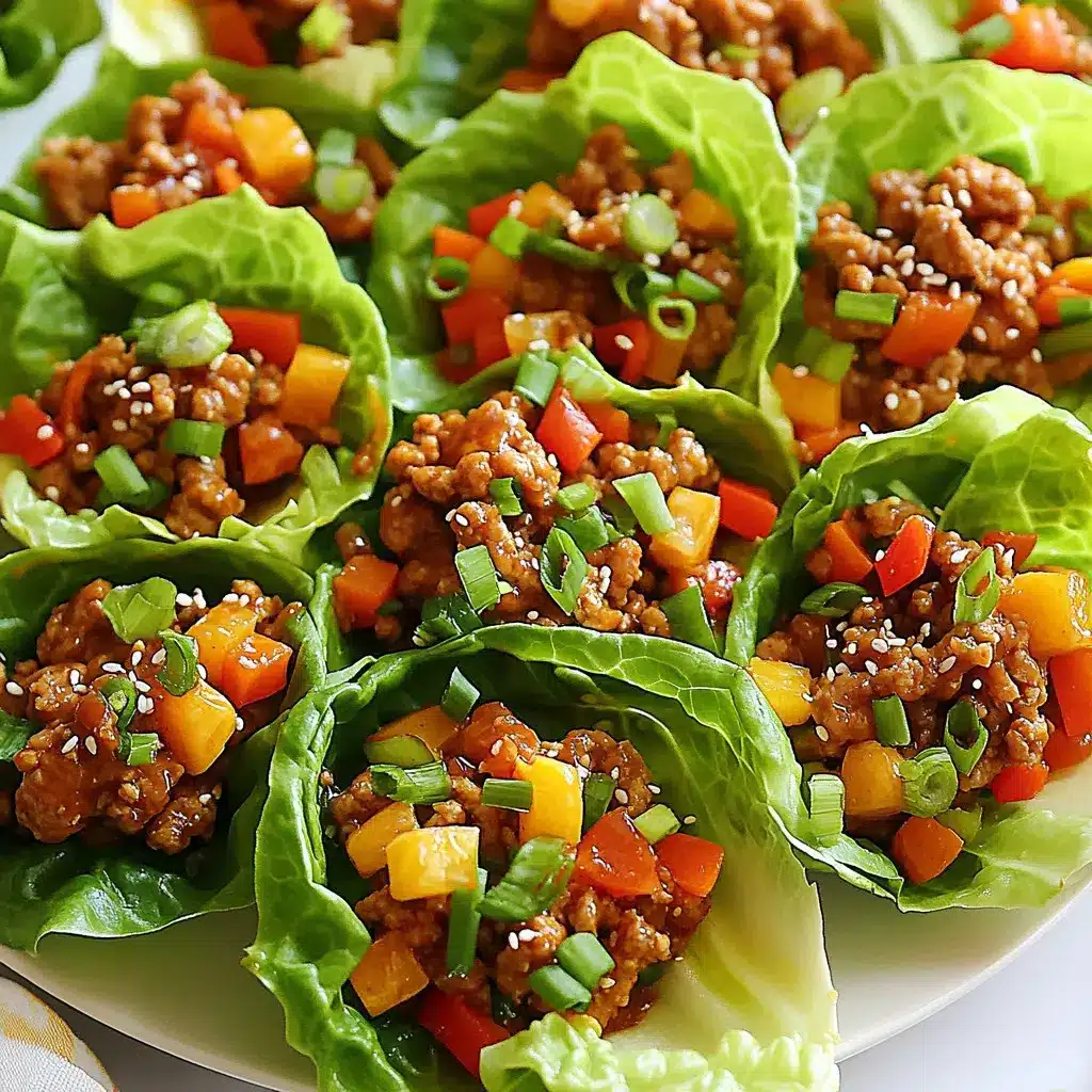Asiatische Hähnchen Lettuce Wraps