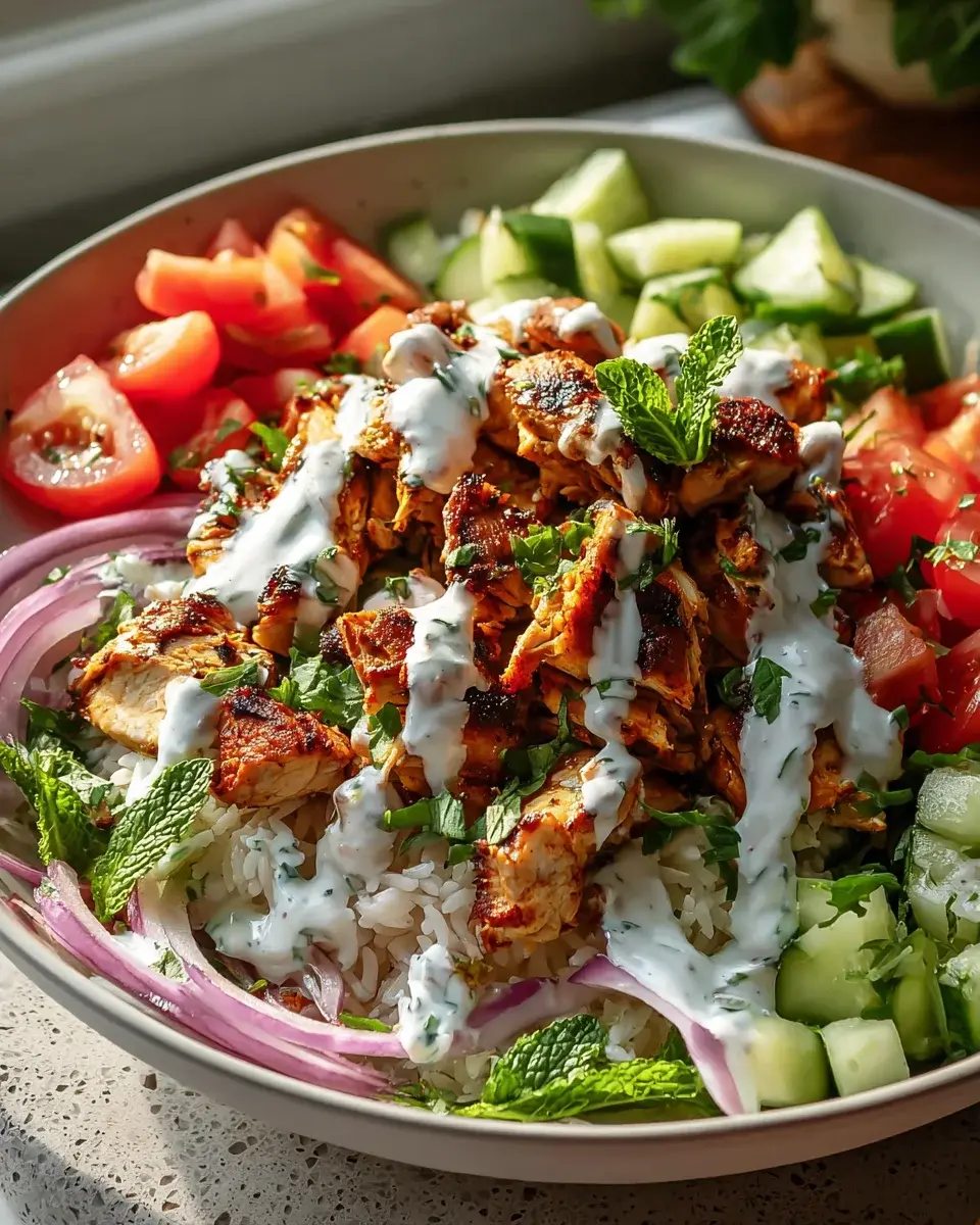 Authentische Hyhnchen Shawarma Bowl