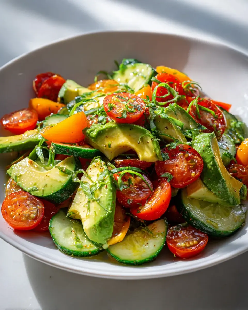 Avocado Tomaten Gurken Salat Rezept