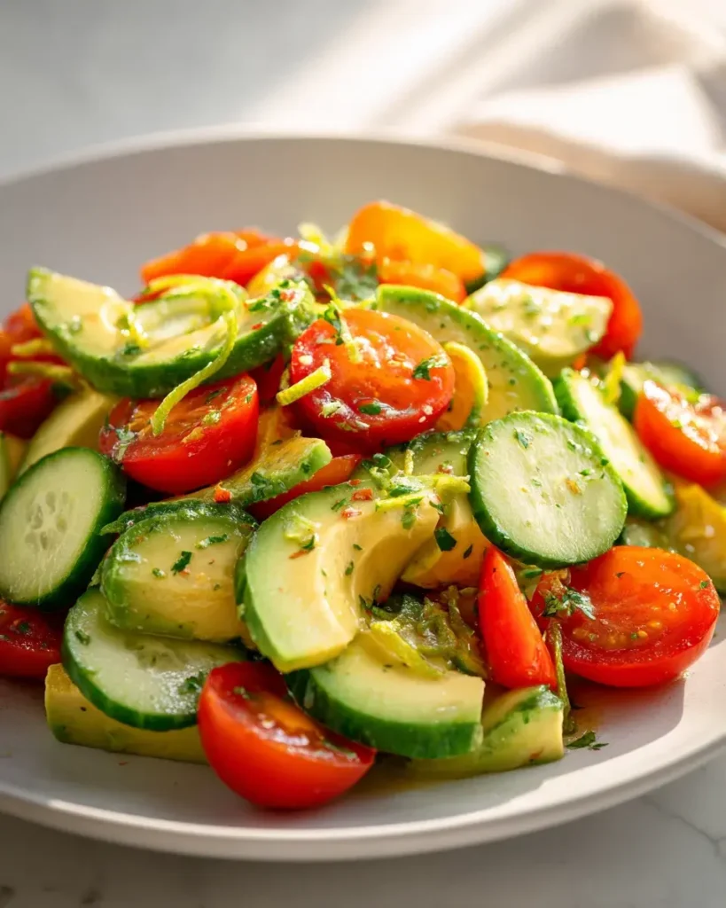 Avocado Tomaten Gurken Salat Rezept