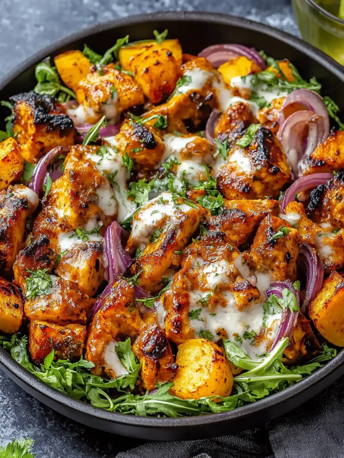 BBQ Hähnchen Süßkartoffel Pfanne – Das perfekte Familienessen 2 BBQ Hähnchen Süßkartoffel Pfanne