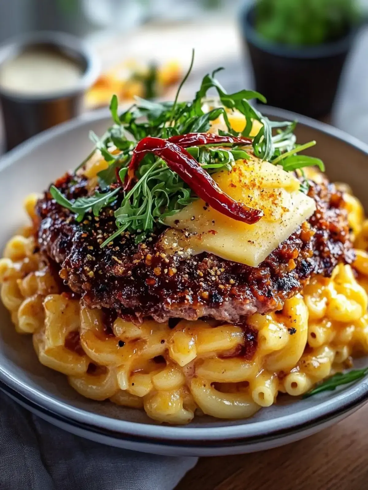 BBQ gezogene Rindfleisch Mac und Kyse