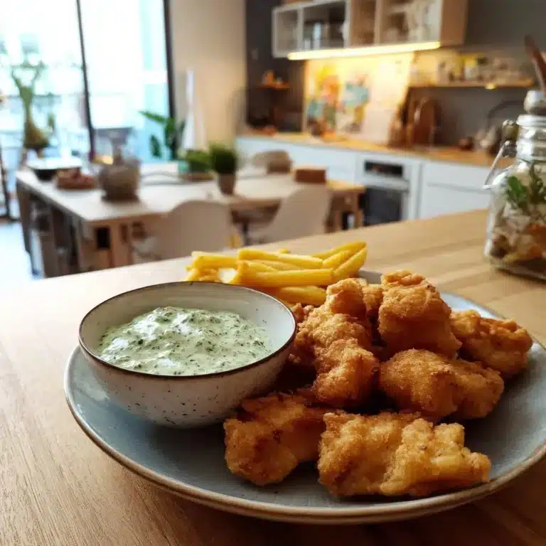 Backfisch Hefeteig Kräuter-Dip